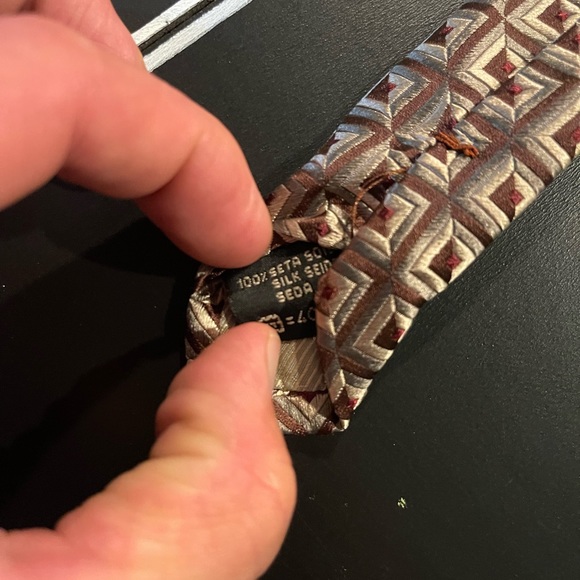 Ermenegildo Zegna Brown/Grey Tie - Picture 5 of 5